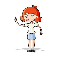 cartoon woman with idea N111