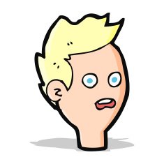 cartoon shocked man N65