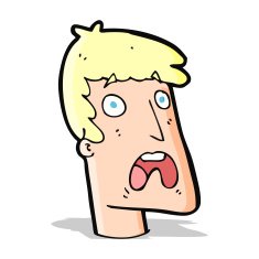 cartoon shocked man N66