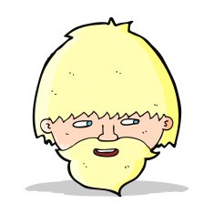 cartoon bearded man N27