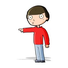 Cartoon Man Pointing N89