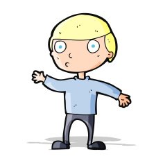 cartoon waving man N40