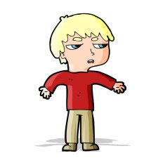 cartoon annoyed boy N15