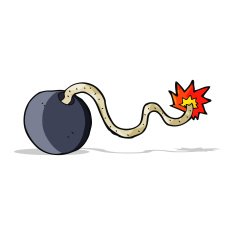 cartoon burning bomb N8