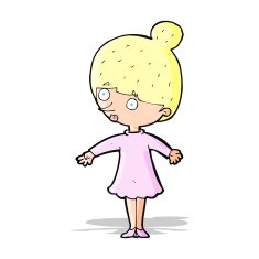 cartoon surprised woman N92