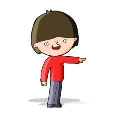 Cartoon Man Pointing N91