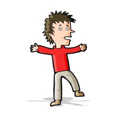 cartoon happy man N196