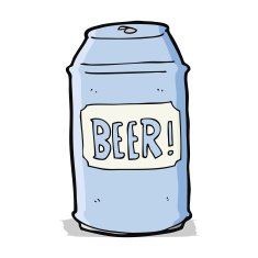 cartoon beer can N14