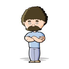 cartoon dad with folded arms N5