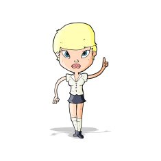 cartoon woman with idea N113