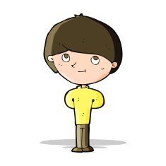 cartoon happy boy N100
