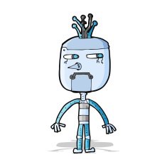 Funny Cartoon Robot N25