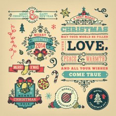 Hand Drawn Christmas Labels & Badges