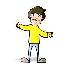 cartoon surprised man N66