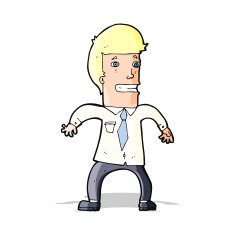 cartoon nervous businessman N4