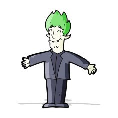 cartoon happy vampire N19