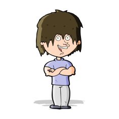 cartoon happy man N200