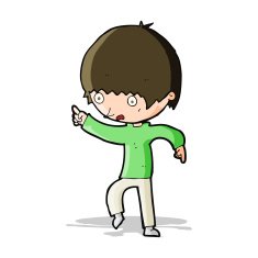 cartoon worried boy pointing N5