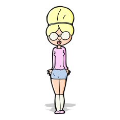 cartoon librarian woman N4