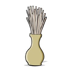 cartoon reeds in vase N5