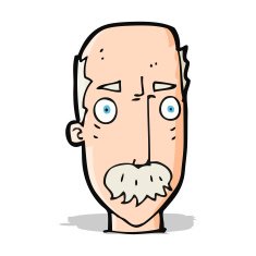cartoon annoyed old man N28