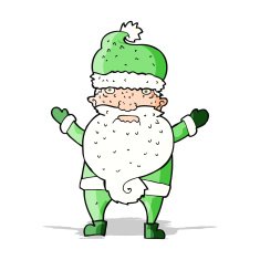 cartoon grumpy santa N5