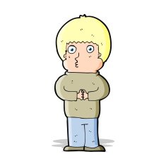 cartoon shy boy N10