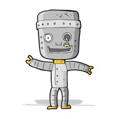 cartoon funny old robot N4