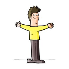 cartoon happy man N203