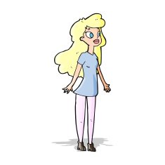cartoon pretty girl N53