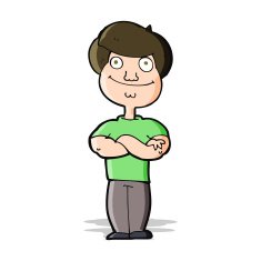cartoon happy man N204