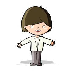 cartoon happy man N206