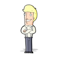 cartoon proud man N10
