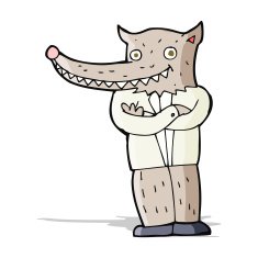 cartoon wolf man N17