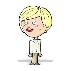 cartoon happy surprised boy N3