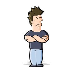 cartoon sulking man N5