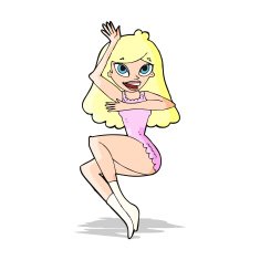 cartoon woman in lingerie N18