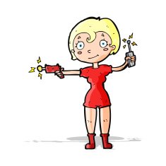 cartoon future space girl N4