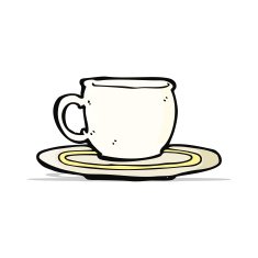 cartoon tea cup N23