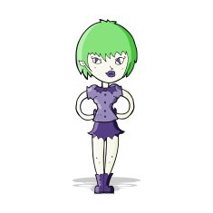 cartoon pretty vampire girl N15