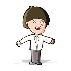 cartoon happy man N208
