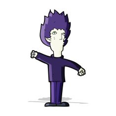 cartoon vampire man N43