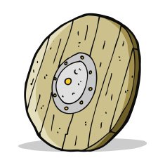 cartoon wooden shield N5