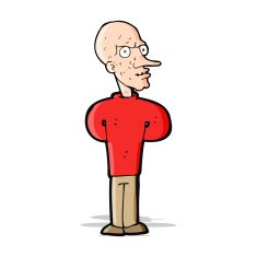 cartoon evil bald man N5