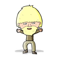 cartoon happy man with beard N22