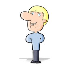 cartoon happy man N210