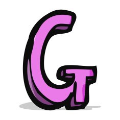 cartoon letter N45