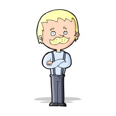 Cartoon Man With Mustache N51