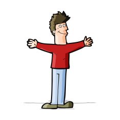 cartoon happy man N211
