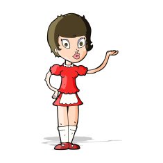 Cartoon Waitress N18